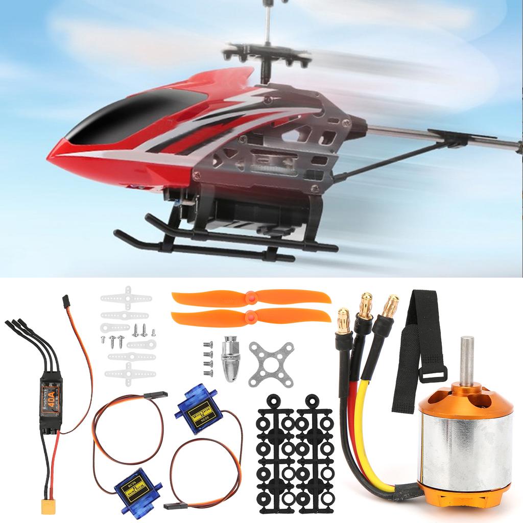 2217 KV1100 Motor 1060 Propeller 9G Servo 40A XT60 ESC Kit for Remote Control Helicopter