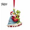 Christmas Tree Hanging Ornaments Green Elf Ornament, Flat Acrylic Pendant Decorations for Car Rearview Mirror Backpack, Festive Holiday Unique