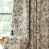 1PC LOZUJOJU French Retro Sketch Flower Curtain with  Aesthetic Blackout Window Treatments for Bedroom Living Room Home Decor