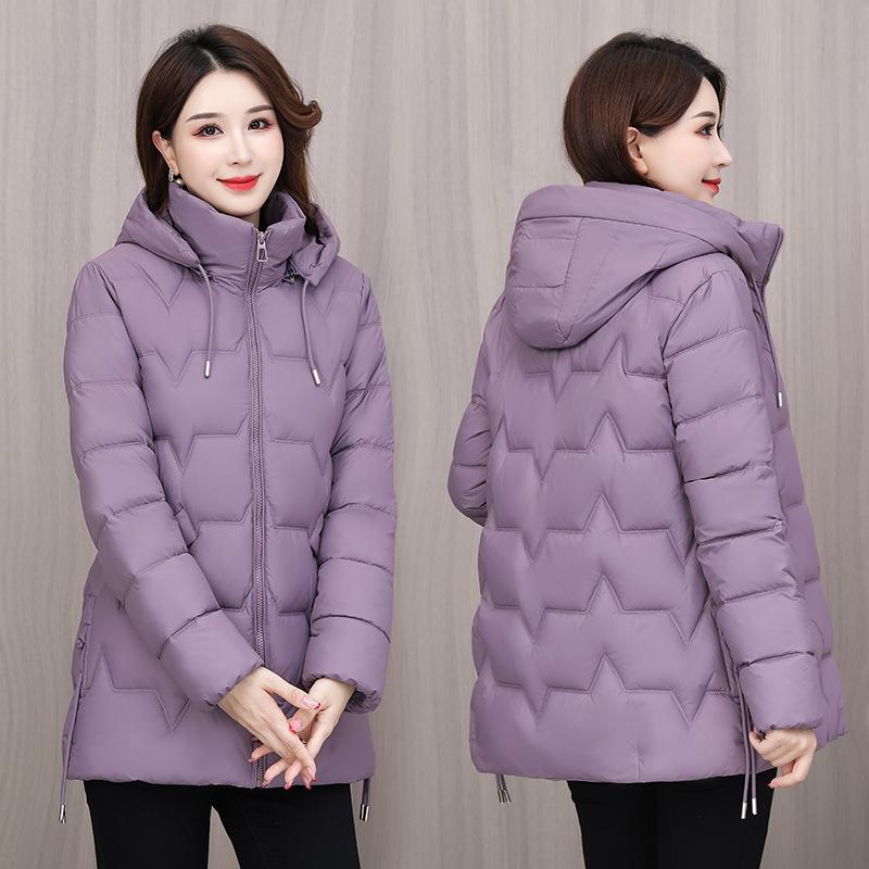 Down cotton jacket padded jacket women's mid-length Korean version slim slimming winter jacket padded jacket new in 2025