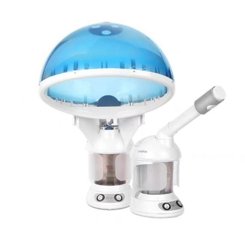 

2 in 1 Face Humidifier Hot Nano Mist Sprayer Facial Ozone Vaporizer Hair Moisturizing Home Salon Steamer Hair Steamer Machine белый