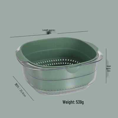 Zhishi Green Double-Layer Kitchen Drain Basket