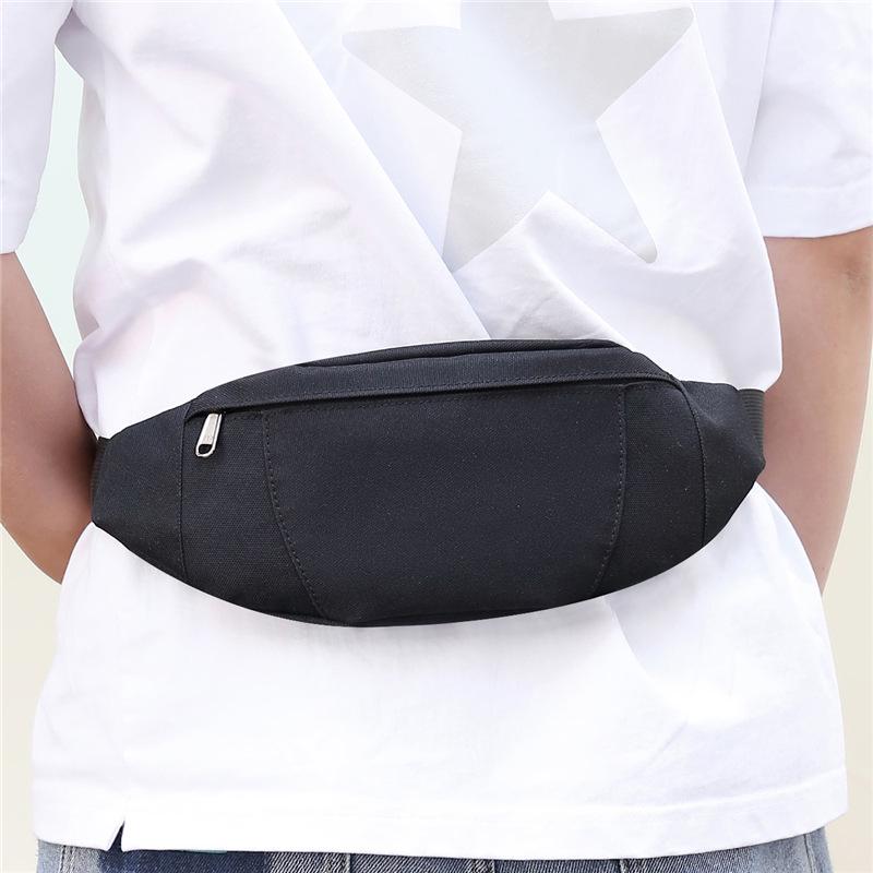 

Мужская водостойкая уличная поясная сумка из ткани Оксфорд: Компактная двухслойная сумка-кроссбоди для мобильных телефонов – Идеально подходит для бега и работы. чёрный