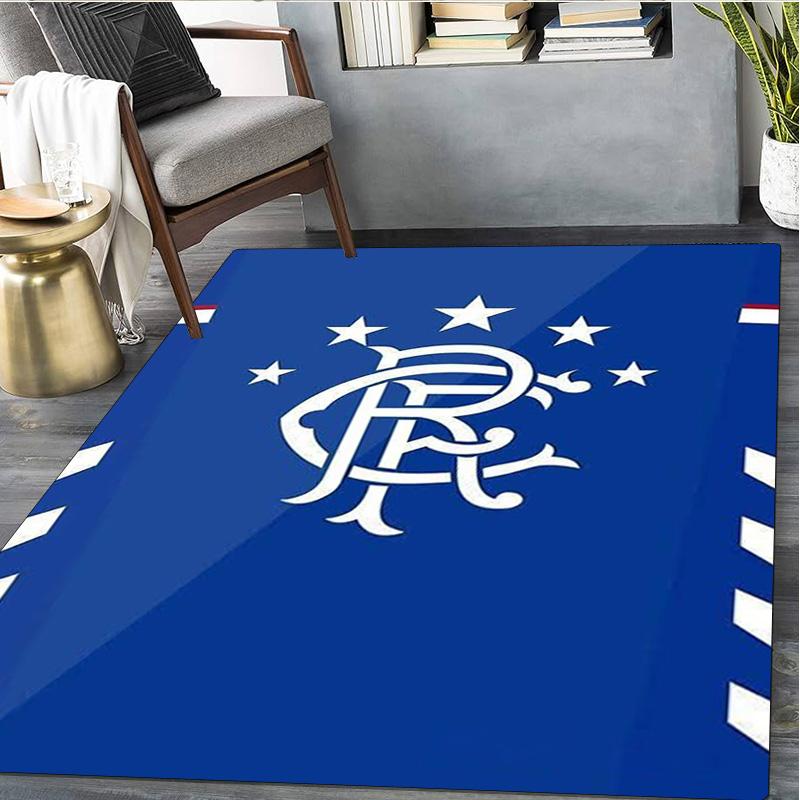 1Pc Rangers Football Club Print Rug - Home Decoration Carpet For Living Room Bedroom Flooring Computer Chair Area Rug