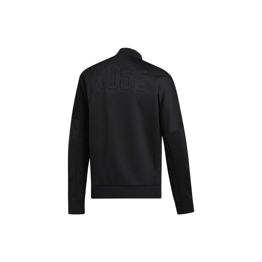Adidas Derrick Rose Brand Logo Print V-Neck Jacket Men Jacket Black CW6898