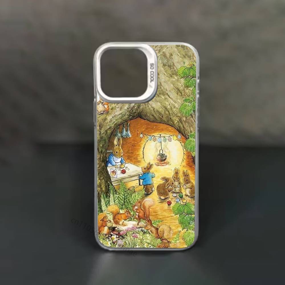 

Cute P-PeterS Rabbit Phone Case for iPhone 15 16 Pro Max Air SE 11 13 Pro 14 Plus 12 11Pro 15Pro Max 16e Cover iPhone12mini