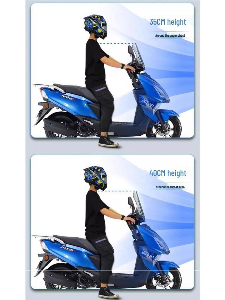 Compatible Front Windscreen for Suzuki UY125 and Haojue AFR125 - HD Transparent