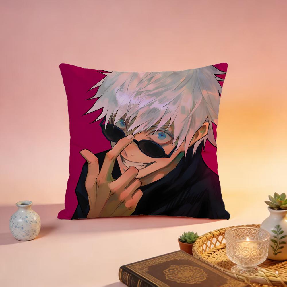 Popular JJujutsu Kaisenful Cushion Cover Premium SkinFriendly Pillow Case MultiPurpose for Home Office Travel