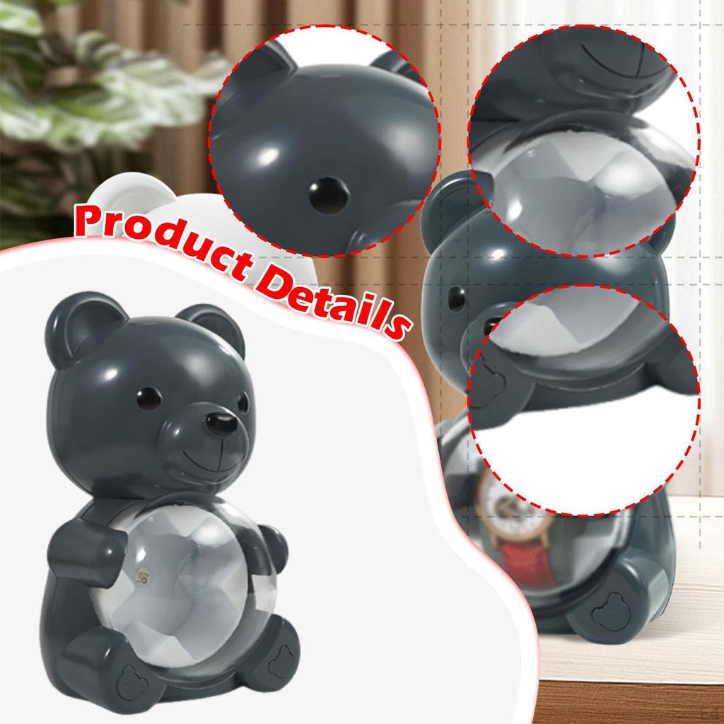 Automatic Watch Winder Accessories Holder Storage Organizer Portable Bear Shaped Sturdy for Man and