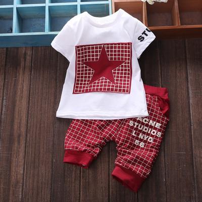 Zomersterpatroon kinderkledingsets Babyjongenskleding