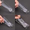ONLYKXY 4pcs Clear Long Handle Plastic Measuring Spoons Coffee Protein Milk Powder Scoops Spoon Kitchen Tools (1g/3g/5g/10g)