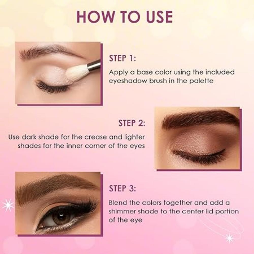 Get Smoky 10 Color Eyeshadow Palette | Smudge Free | Long Wearing And Easily Blendable Eye Makeup Palette Matte, Shimmery And Metallic Finish