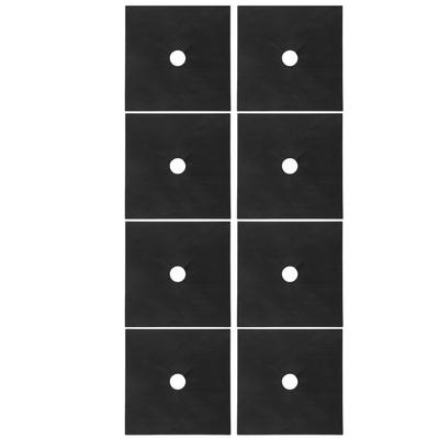 Gas Stove Pad Stovetop Protector Reusable Gas Cooker Cleaning Mat Cookware AccessoryBlack 8Pcs