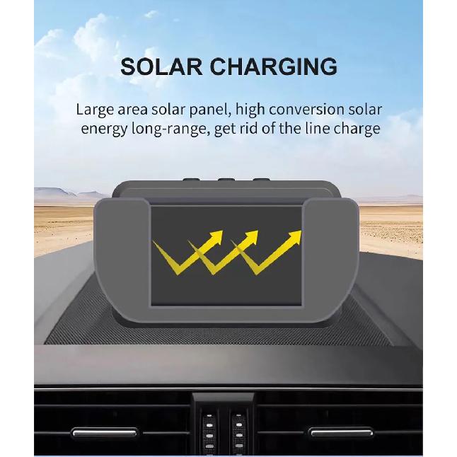 Smart Solar Power TPMS Car Tire Pressure Monitoring System Alarm Tyre Air Pressure Meter Gauge Temperature Warning 4 Sensors