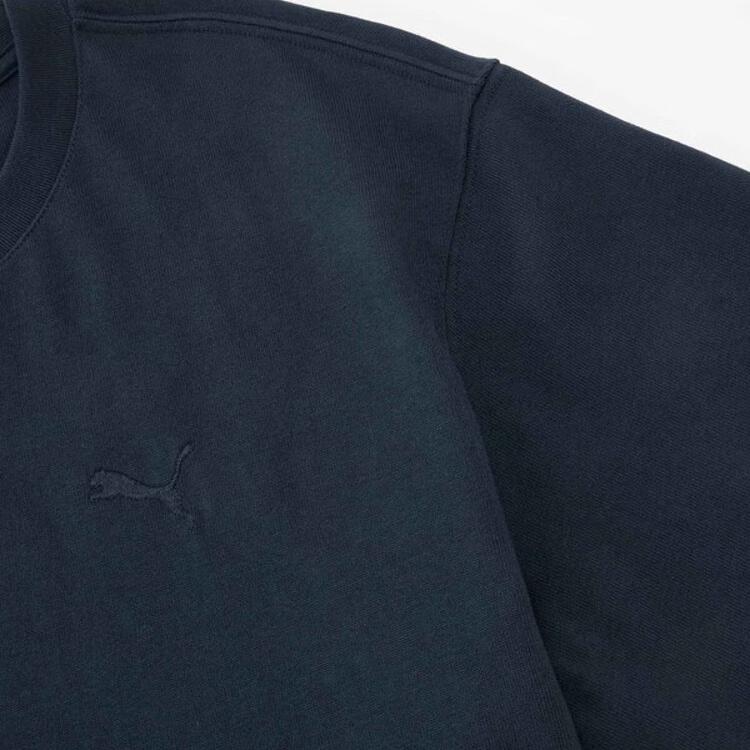 Puma Primeess Ss25 Relaxed Nautical Casual Crew Neck Solid Short Sleeve T-Shirt Unisex Tops Navy-Blue 632978-14