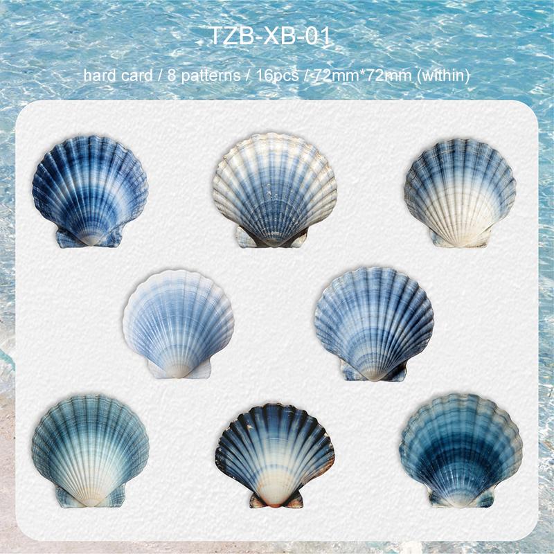 JIANWU Xibei Series Vintage Colorful Shell Landscape Material Collage Scrapbooking Sticker Creative DIY Journal Stationery