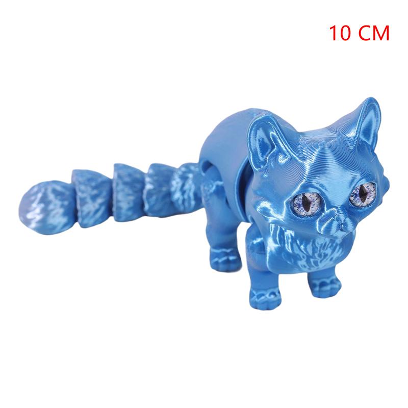 3D Printed Articulated Cute Cats Home Room Car Decorations Desktop Decorations Cartoon Simulated Cats Model Ornament Gifts