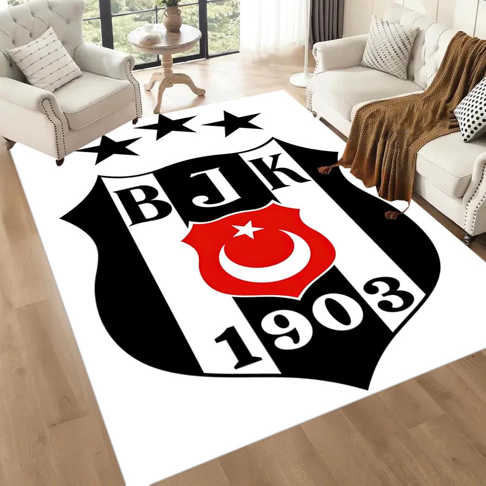 Be?ikta? Football Crest Square Rugs Are a Great Choice for Living Rooms, Bedrooms, Home Décor, and As Gifts.