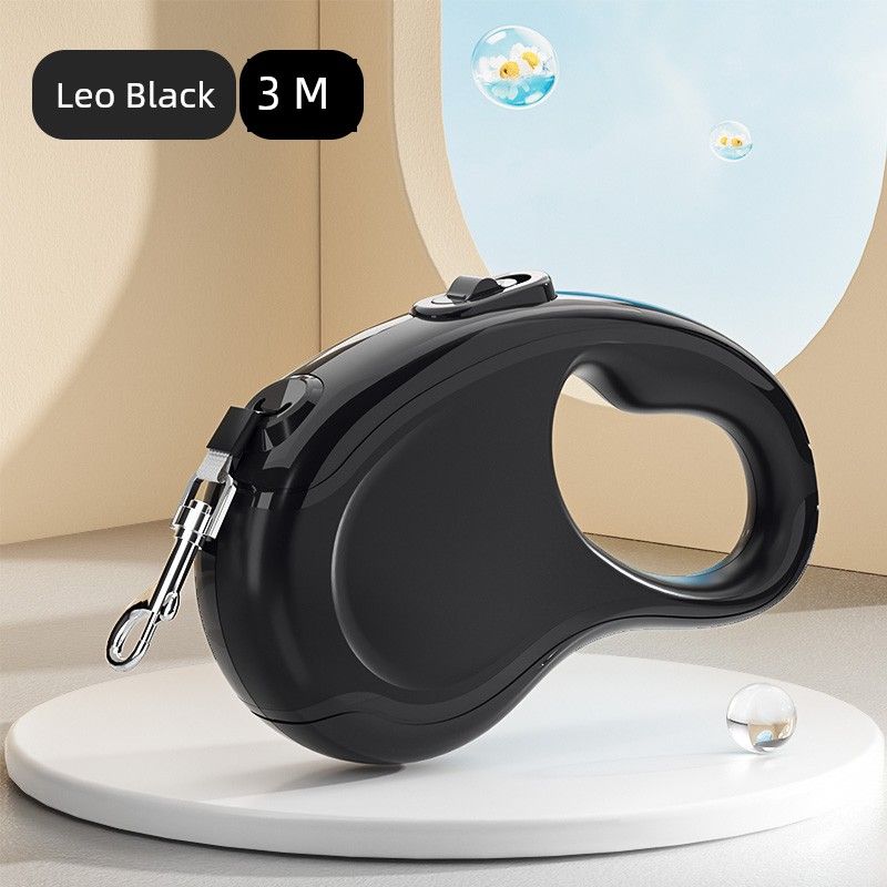 

Dog Hand Holding Rope Automatic Retractable Dog Rope Walking Dog Small Size Dogs Dog Leash Dog Leash Pet Supplies Chest and Back Strap No specifications Leo Black 3 m