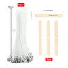 Lot de 53 mèches de bougie en coton ciré avec support, mèches de bougie originales sans fumée, noyau en cire d'huile de soja tissé