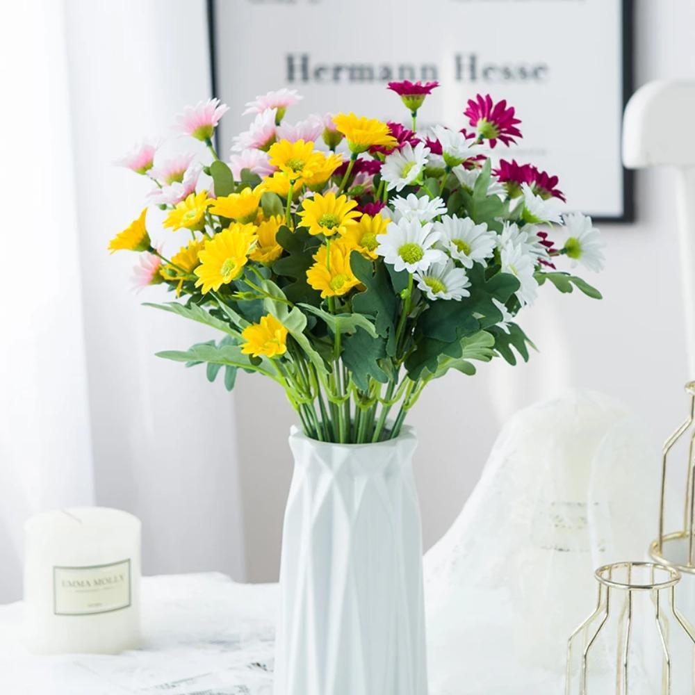 21 Heads Artificialflower Autumn Silk Daisy Bouquet Decor Vase Home Wedding Decor Household Products Holiday Party DIY Gift Box