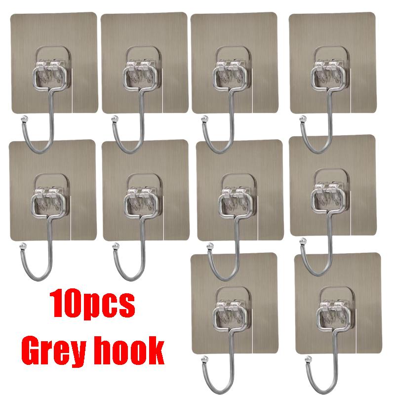 Multi-Function Multiple SpecificationsTransparent Strong Self  Adhesive Wall Hooks Multi-Purpose Wall Hook Key Holder