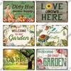 Putuo Decor Garden Vintage Tin Sign Plaques Metal Retro Posters Wall Art Decoration for Backyard Room Rustic Home Farmhouse Gift