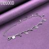 925 Sterling Silver Four Leaf Grass AAA Zircon Bracelet Gift Fashion Jewelry