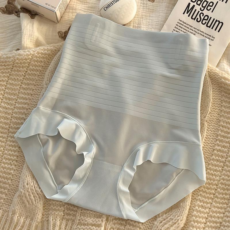 Women High Waist Seamless Tummy Control Shaping Briefs M синий
