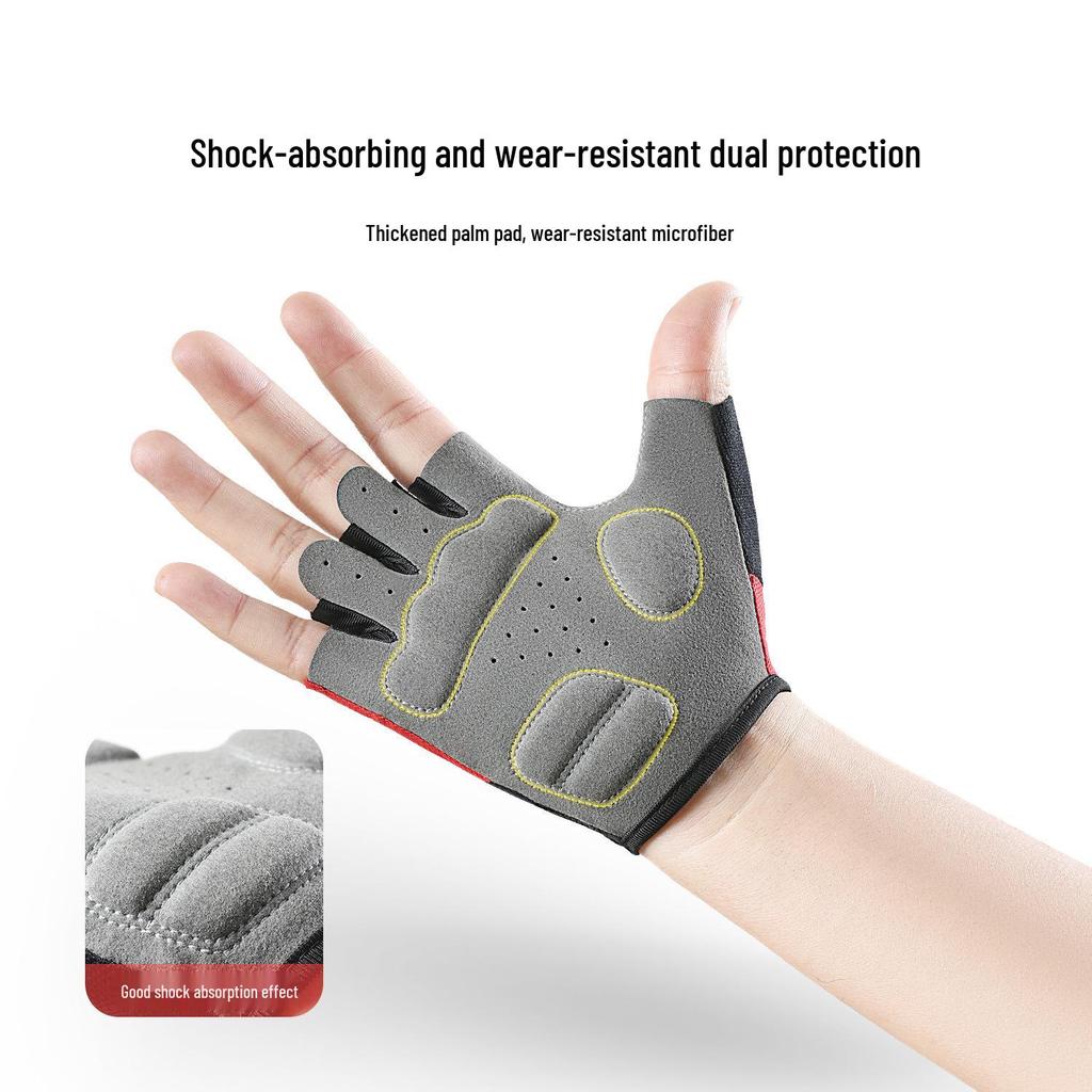 Breathable Anti-Slip Half-Finger Cycling & Running Gloves - Shock Absorbing Summer Sport Gear