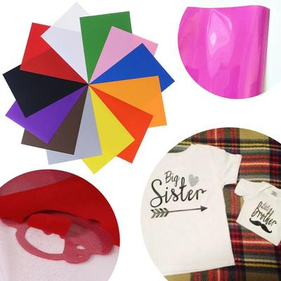 Film per Trasferimento a Caldo Fai da Te Tessuti per Magliette tagliato Vinile per Trasferimento a Caldo da Stirare Forniture per Cucito Stampa HTV Abbigliamento