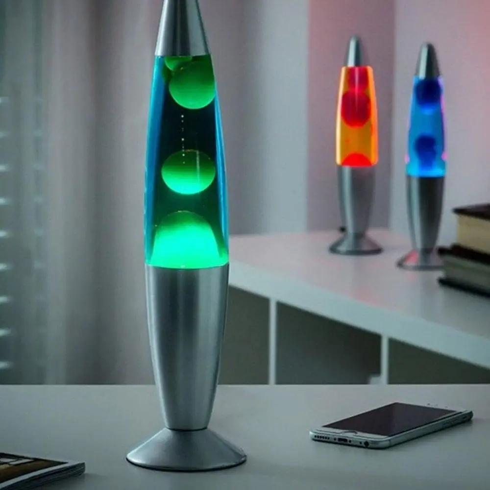 DEKORACYJNA LAMPA MAGMA Z LAWĄ 25W NOCNA ZIELEŃ