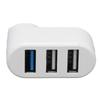 90 Degree Rotatable USB Hub 3 Port Plug and Play Supports Hot Swap 180 Degree Rotatable USB Hub for