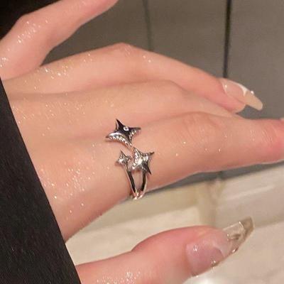 Small Star Ring For Women Female Lovely Open Finger Jewelry Girl Student Matching