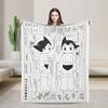 Astro Boy Blueprint Knitted Blanket Astroboy  Anime Fleece Throw Blanket Summer Air Conditioning Printed Soft Warm Bedspreads,