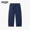 MQD Boys' Autumn Street Style Loose Denim Cargo Pants