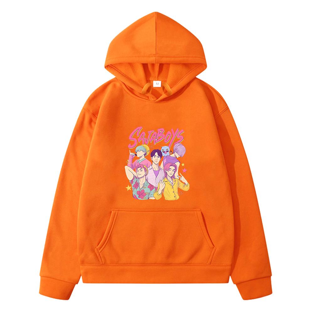 kpop demon hunters print anime hoodie Cartoon Jacket Autumn pullover y2k Saja Boys kids hoodies Fleece sweatshirt girls clothes