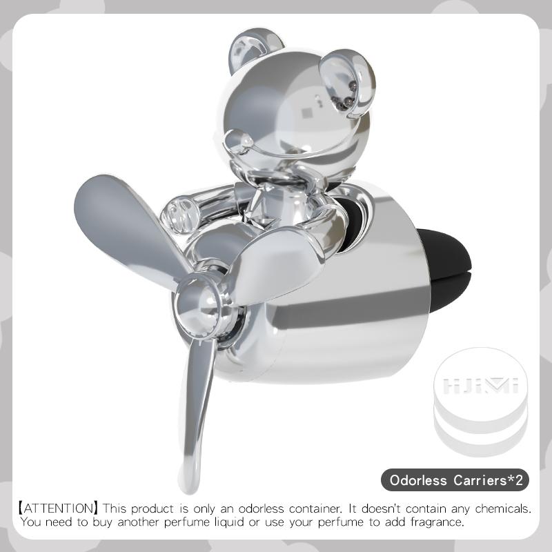 No perfume DIY fragrance teddy bear pilot car air freshener vent aroma diffuser rotating plane decorations accessories ornaments
