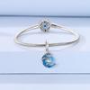 925 Silver Dolphin Pendant Charm Bead with Blue Waves Design for Women DIY Jewelry Bracelet Necklace Gift Accessories