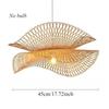 Dia.45CM Modern Bamboo Handmade Wicker Rattan Lighting Chandelier Lamp Fixture Restaurant Dining Room Bedroom Teahouse