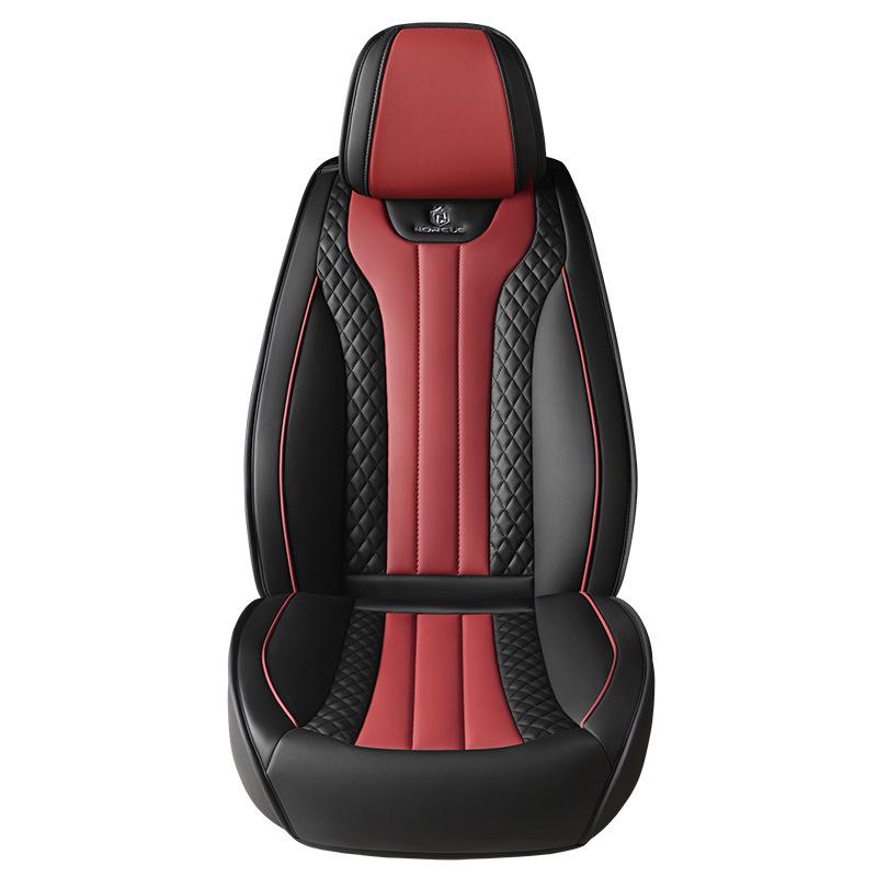 2024 Universal Full Surround Leather Car Seat Cushion Mat - All-Season Fit for Small Cars