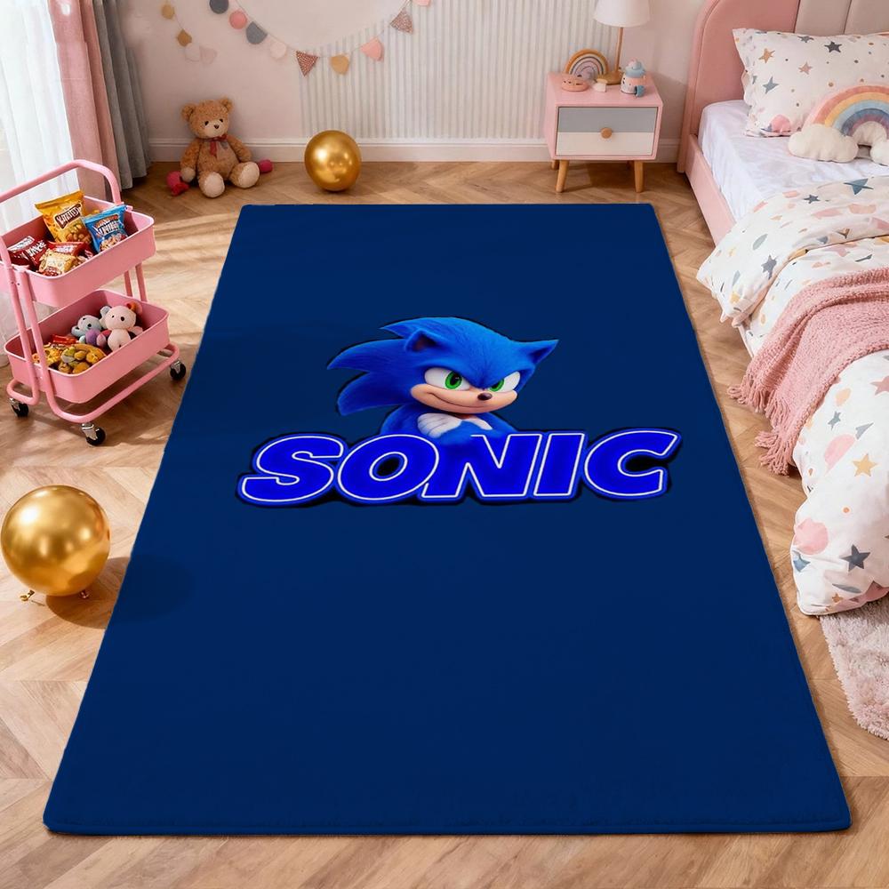 Sonic Hedgehog Carpet Bath Mat Plush Rug Small Rug Living Room Rug Bedroom Rug Machine Washable