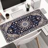 Red Persian Rug Large Mouse Pad Non Slip Waterproof Desk Mat Ethnic Floral Keyboard Table Protector Home Office Decor