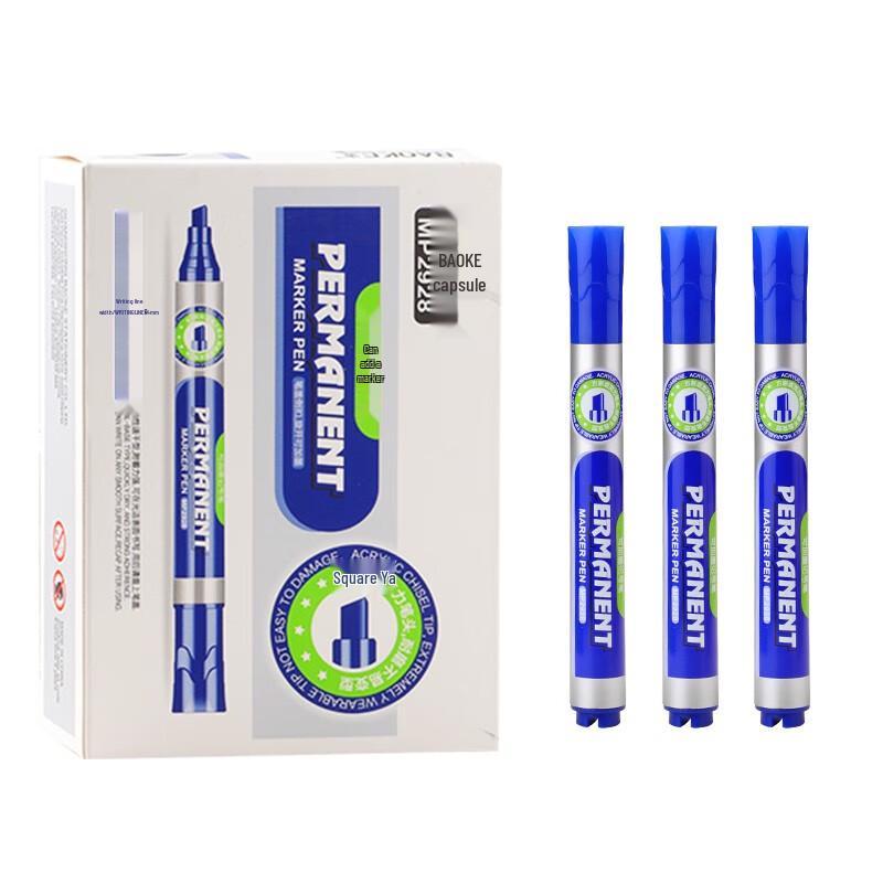 BAOKE MP2928 Refillable Broad Tip Oil-Based Markers, 12-Pack