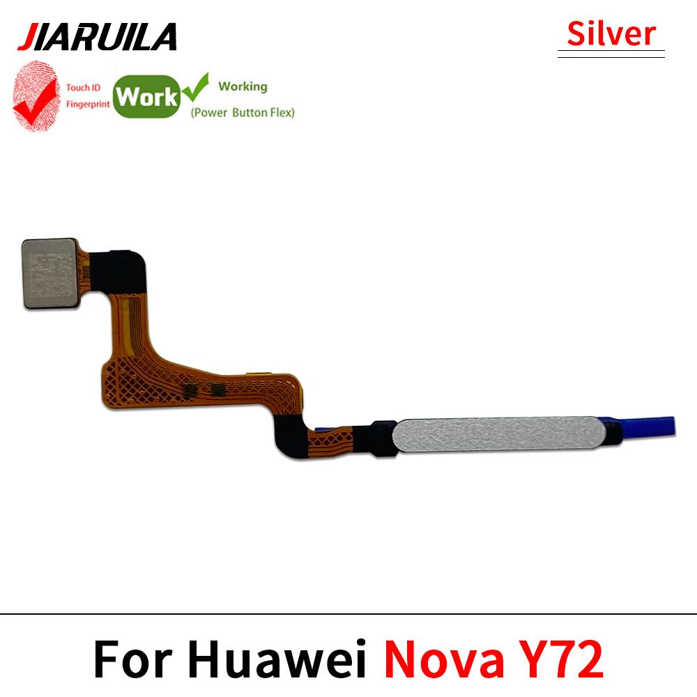 Home Button For Huawei Nova Y71 Plus Y71 Fingerprint Sensor Home Return Key Menu Power Button Flex Ribbon Cable Black White Blue