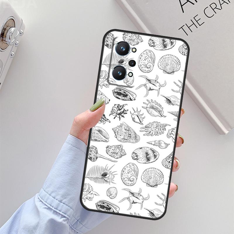 Seashell Shell Sea Art For Realme C61 C75 C55 C51 C21Y C25S C67 C53 13 12 10 11 14 Pro Plus GT 6T 6 5 GT7 Pro Case