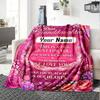 Granddaughter'S Eternal Love Customized Name Birthday Plush Blanket Suitable For Both Men And Women Digital Printing Fantasy Theme All Seasons
