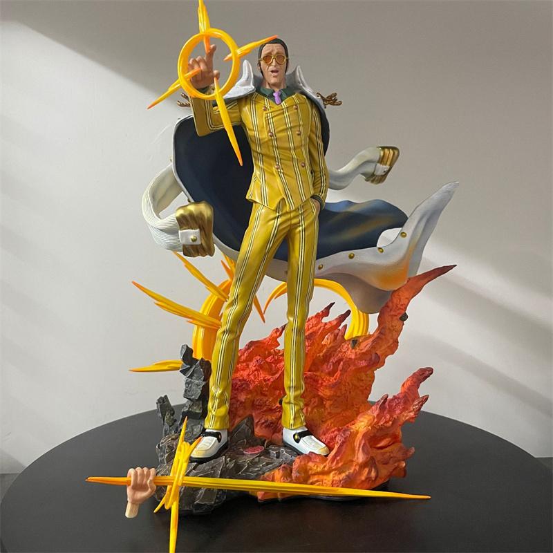 

ONE PIECE Kizaru Borsalino Anime Figure Three Major Generals of The Navy Borsalino PVC Statue Collection Model Ornament Gift Toy жёлтый
