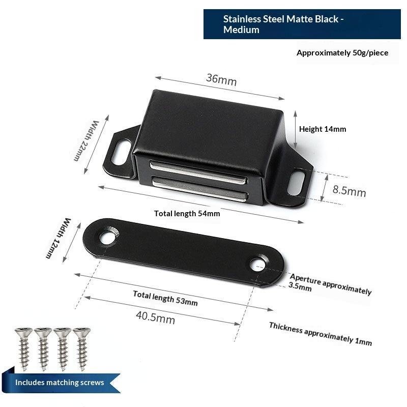 Magnetický dveřní zarážecí mechanismus Silné odolné magnetky do skříně Kuchyňské skříňky Zarážky Magnetické západky Nerezová ocel Pro dveře skříně
