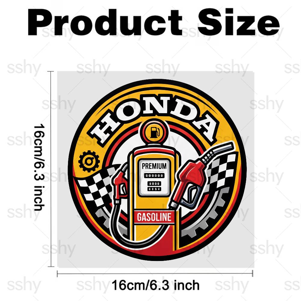 pgnkd1 FOR HONDA Car Fuel Tank Cap Warning Sticker Waterproof Vinyl Fuel Cap Decal